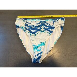 Birdsong Blue Tie Dye High Waisted Bikini Bottoms Womens Plus Size 3XL S20154